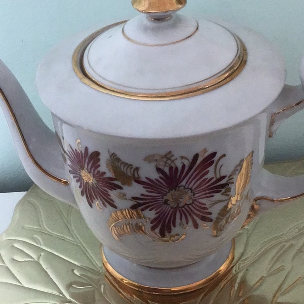 GOLD TRIM VINTAGE 1957 CHERRY CHINA MADE IN JAPAN 16 PIECES AUTHENTIC - Picture 9 of 13